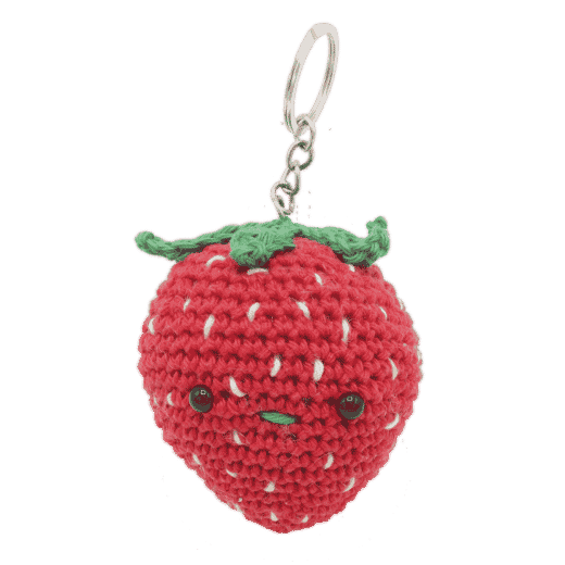 Erdbeere Taschenanhänger