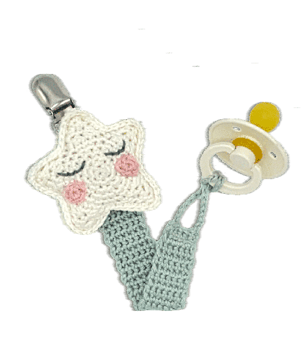 [HC-40MB093] Pacifier Clip Star